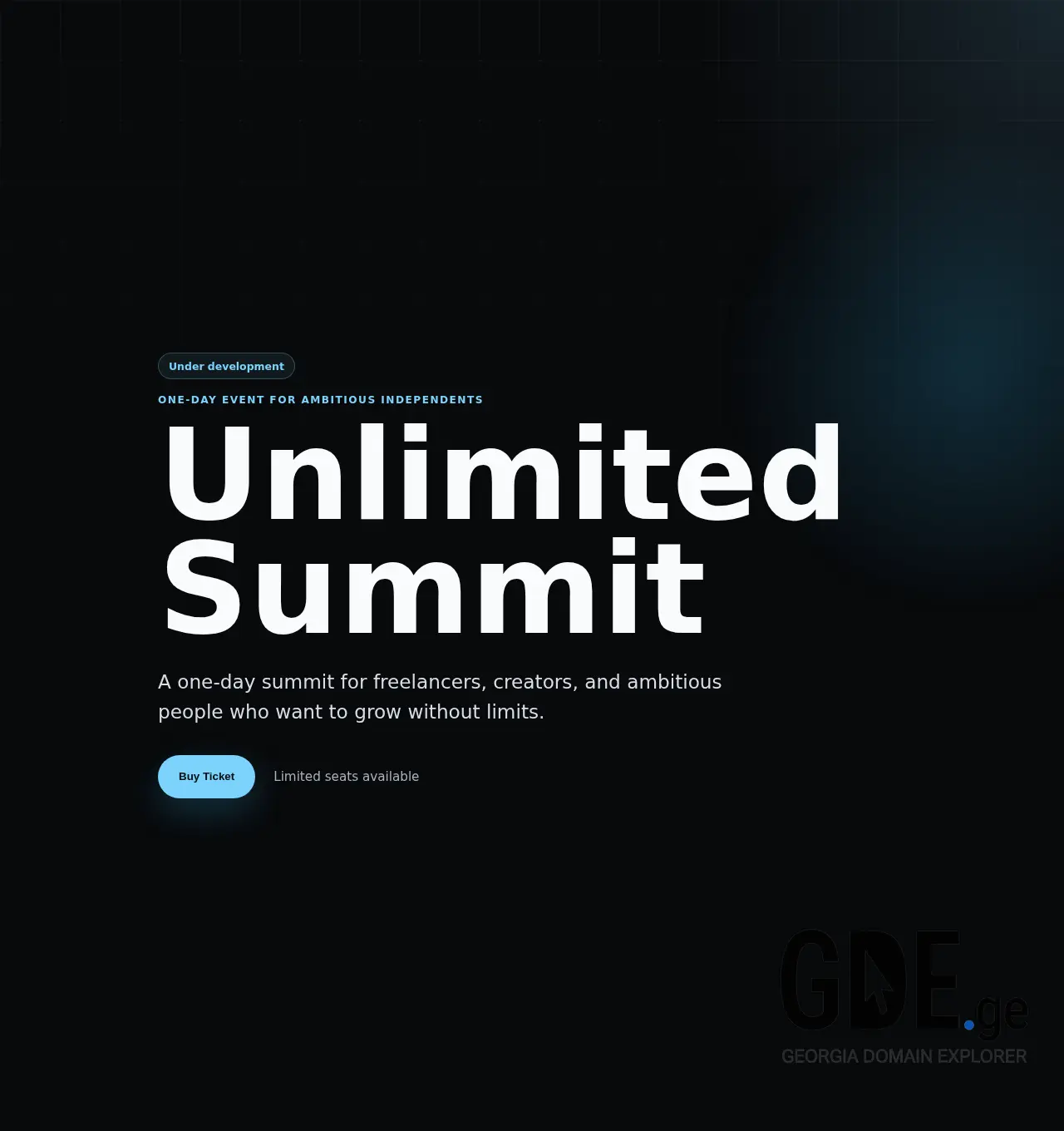 Screenshot of the site unlimitedsummit.ge at 2026-05-08