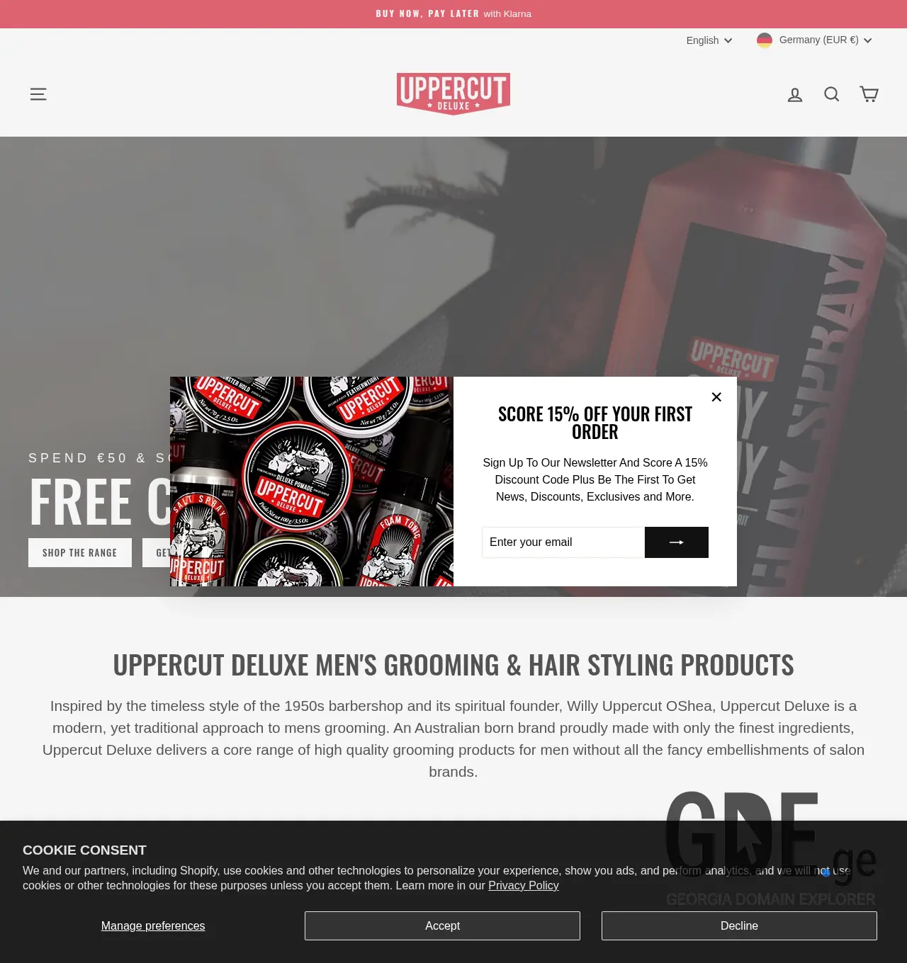 Screenshot of the site uppercutdeluxe.ge at 2026-06-11