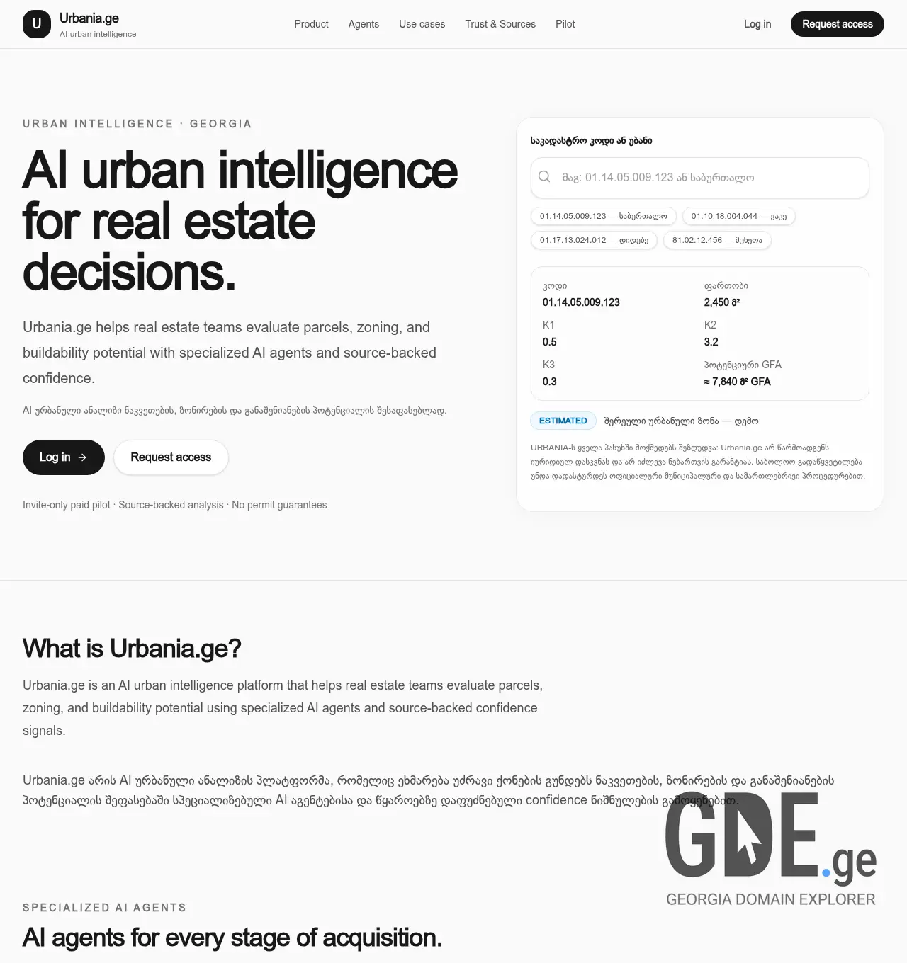 Screenshot of the site urbania.ge at 2026-05-28