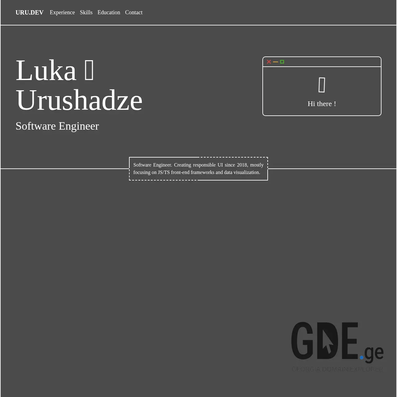Screenshot of the site uru.ge at 2026-03-26