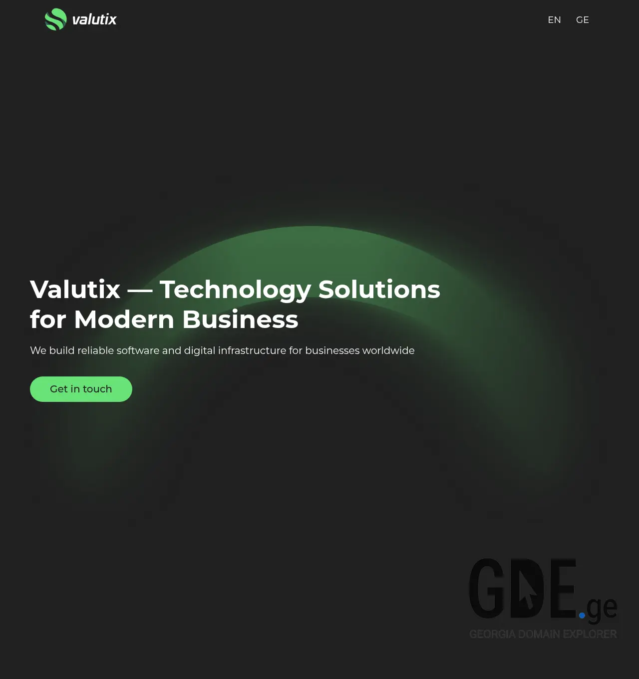 Screenshot of the site valutix.ge at 2026-07-24