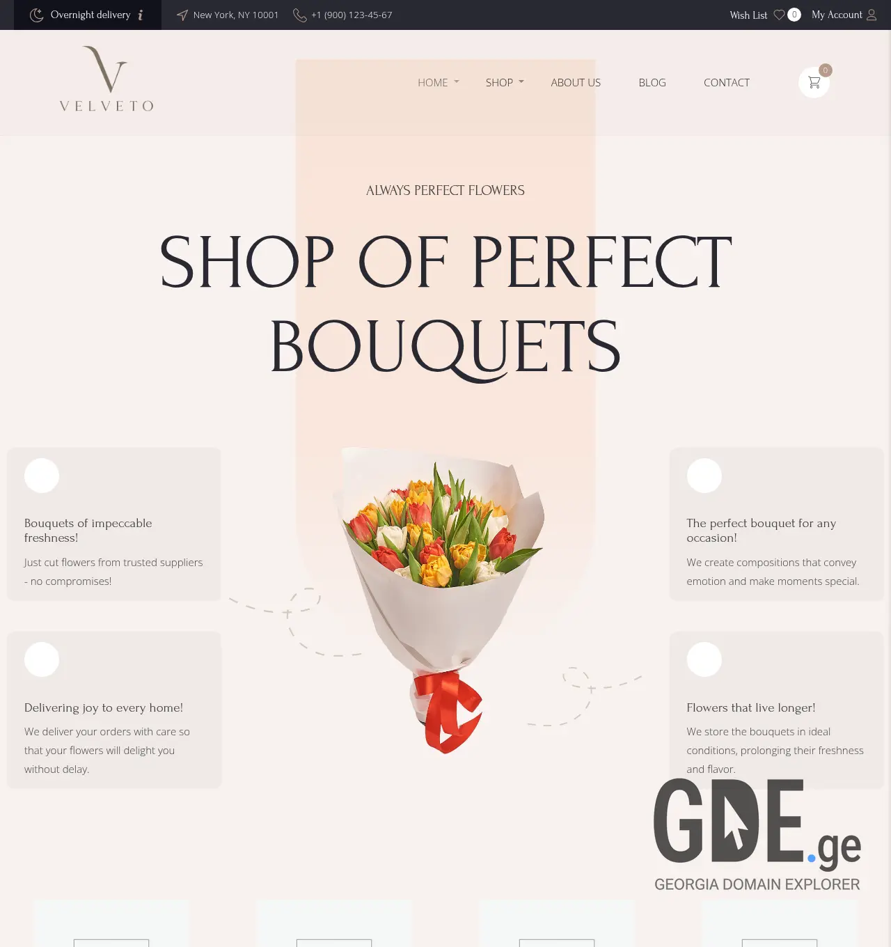 Screenshot of the site velveto.ge at 2026-07-13