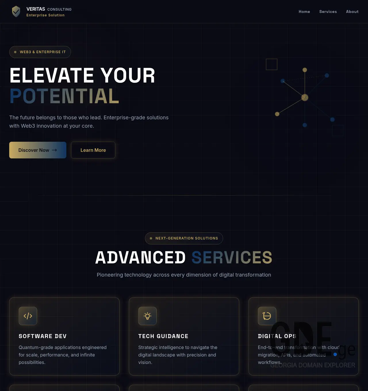 Screenshot of the site veritasconsulting.ge at 2026-07-08