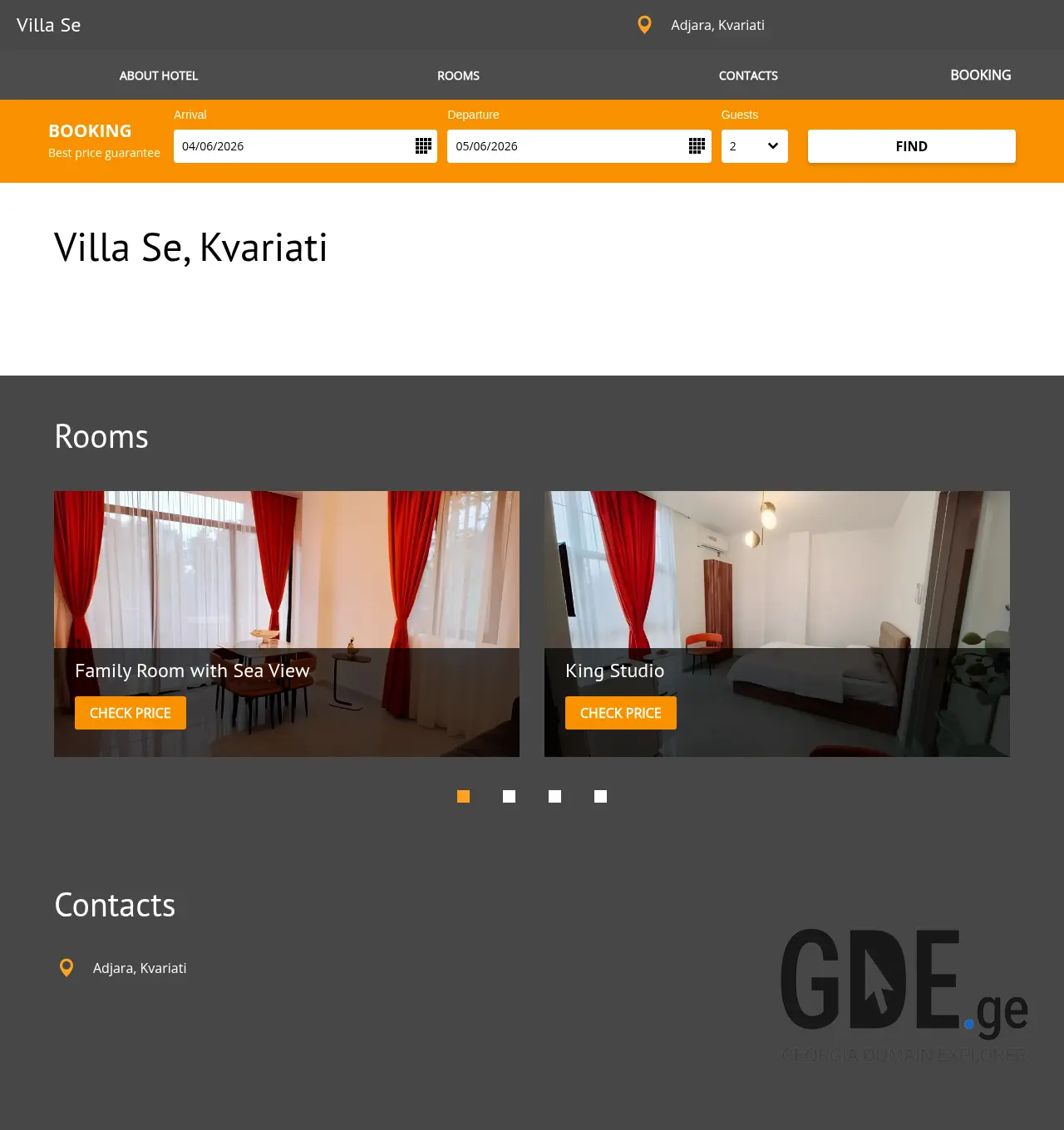Screenshot of the site villase.ge at 2026-06-04