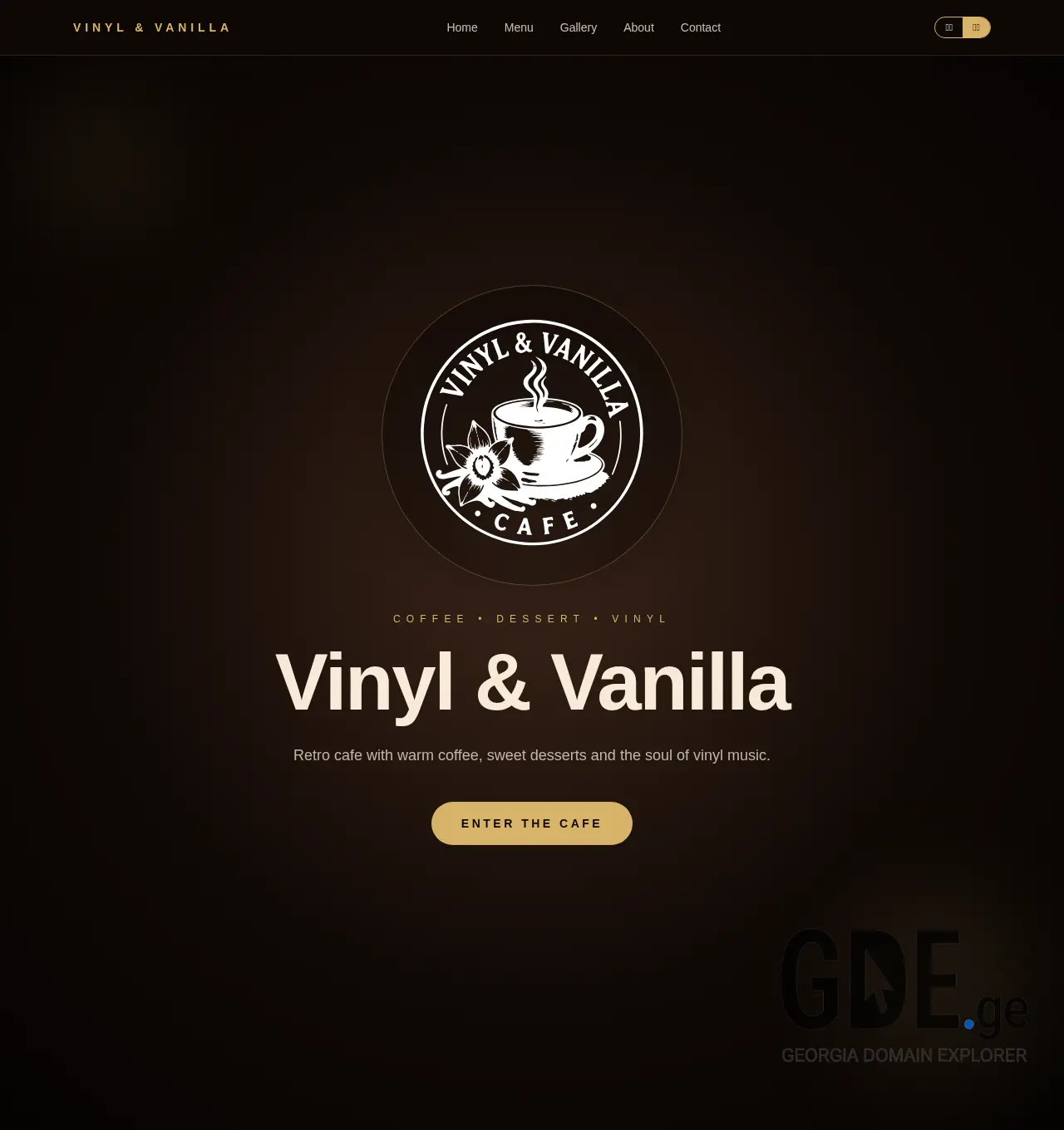 Screenshot of the site vinylvanilla.ge at 2026-07-09