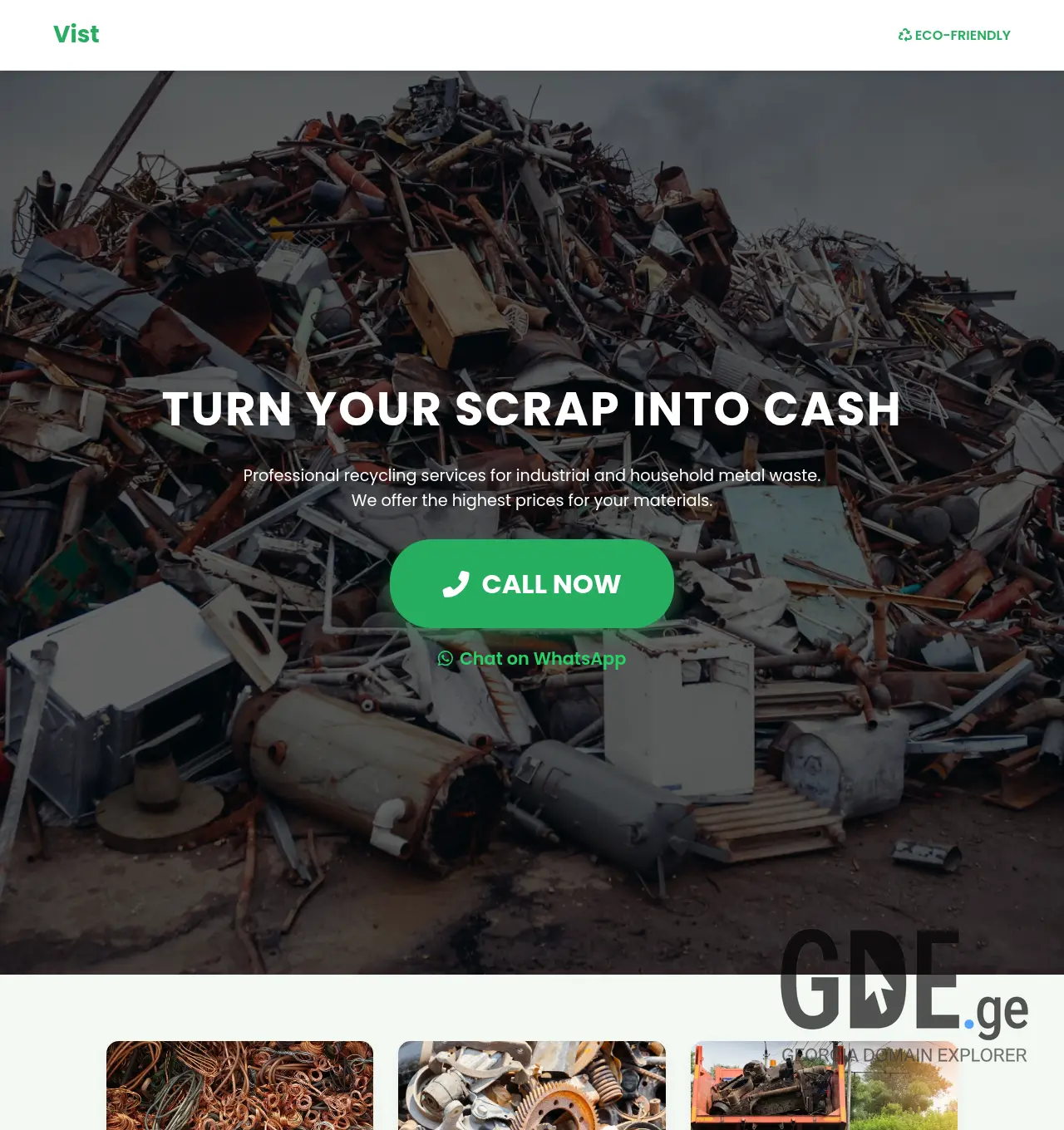 Screenshot of the site vist.ge at 2026-05-11