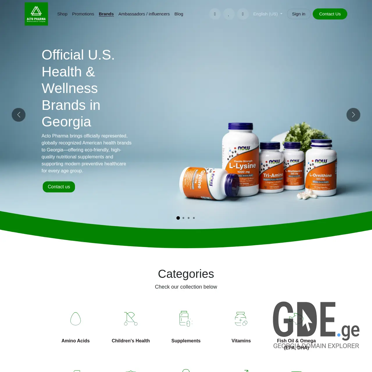 Screenshot of the site vitamarket.ge at 2026-03-25