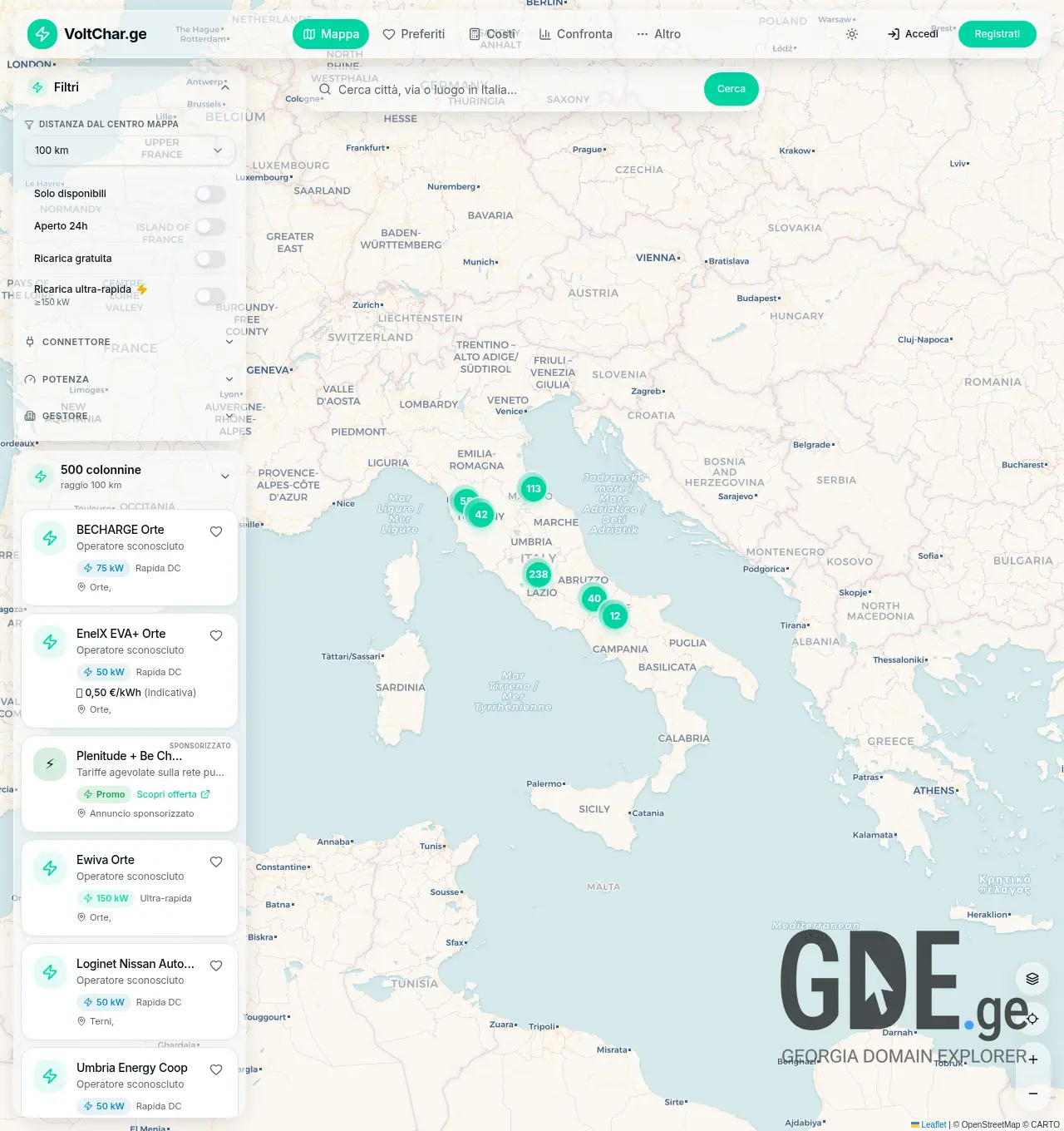 Screenshot of the site voltchar.ge at 2026-05-05