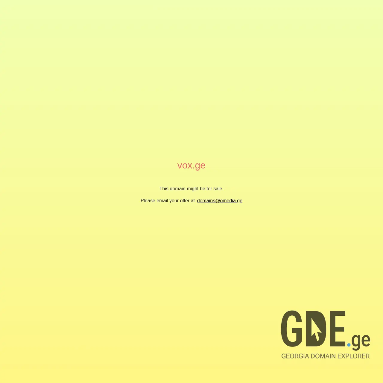 Screenshot of the site vox.ge at 2026-03-27