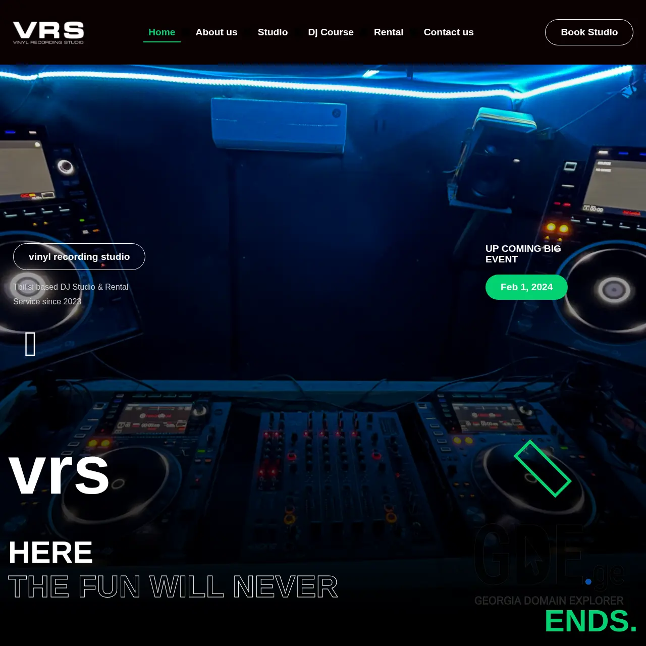 Screenshot of the site vrs-studio.ge at 2026-03-27