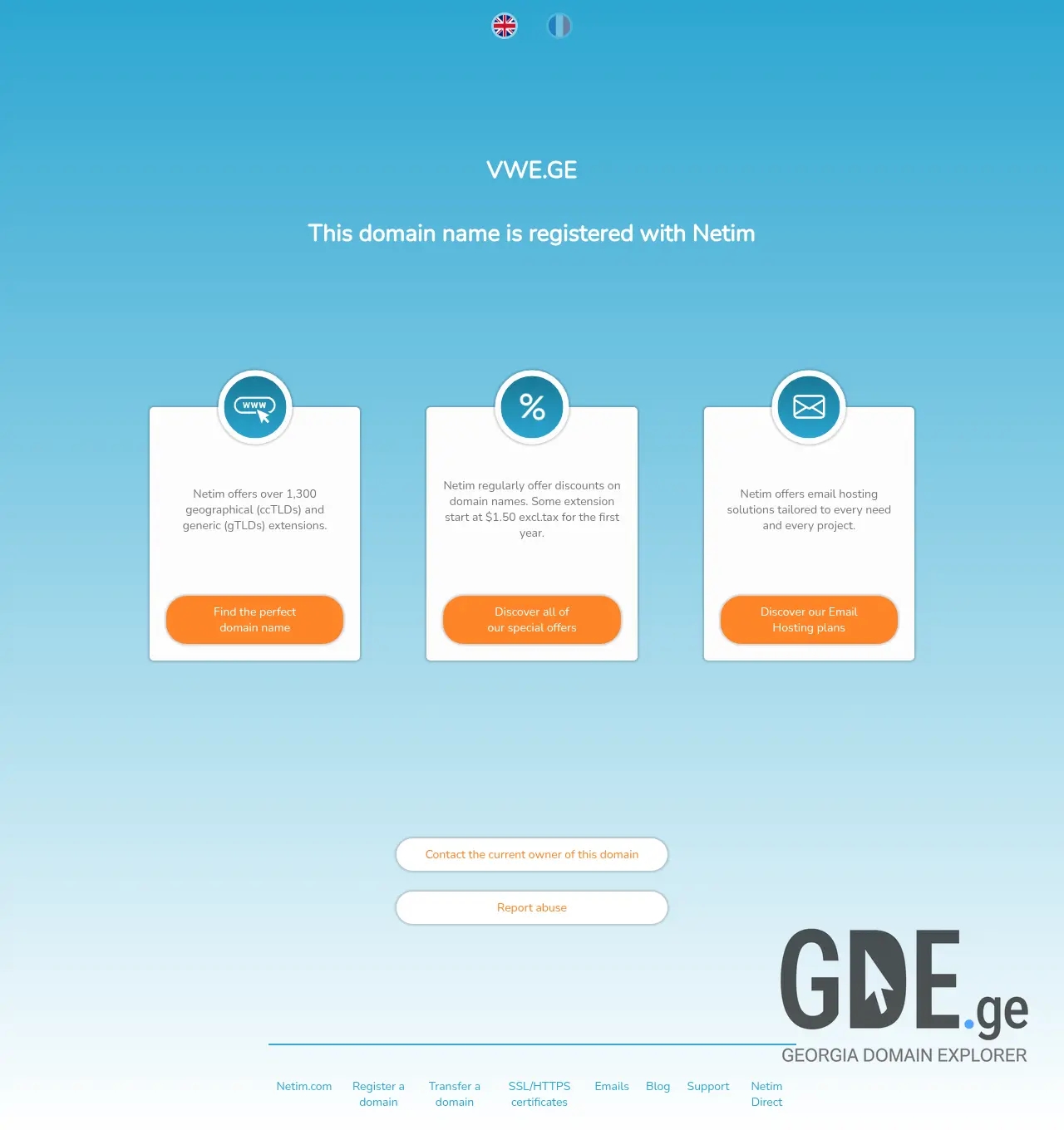 Screenshot of the site vwe.ge at 2026-06-13