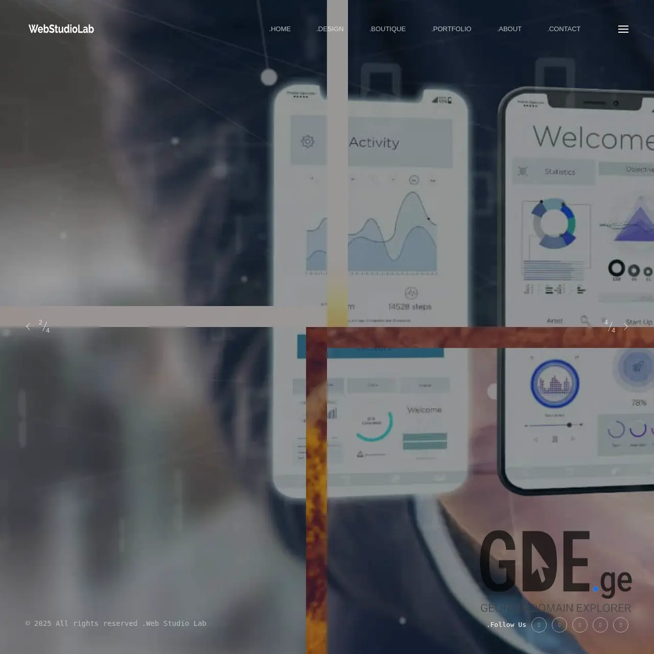 Screenshot of the site webstudiolab.ge at 2026-03-26