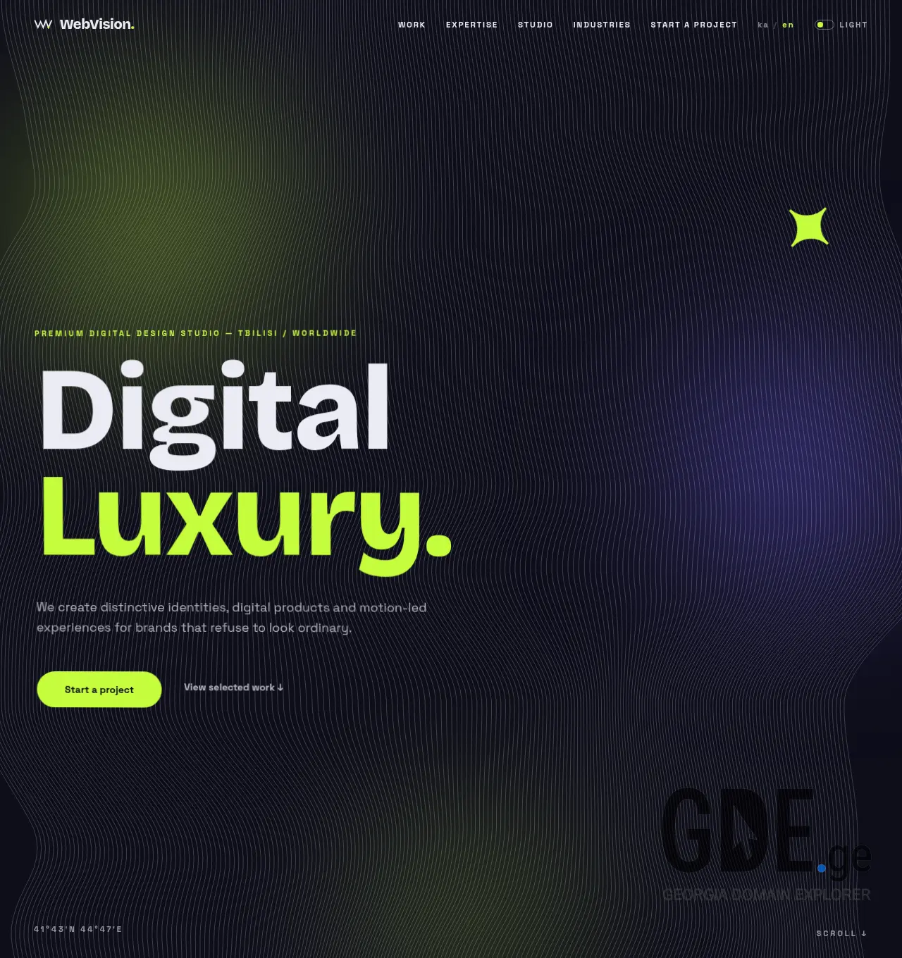 Screenshot of the site webvision.ge at 2026-07-11