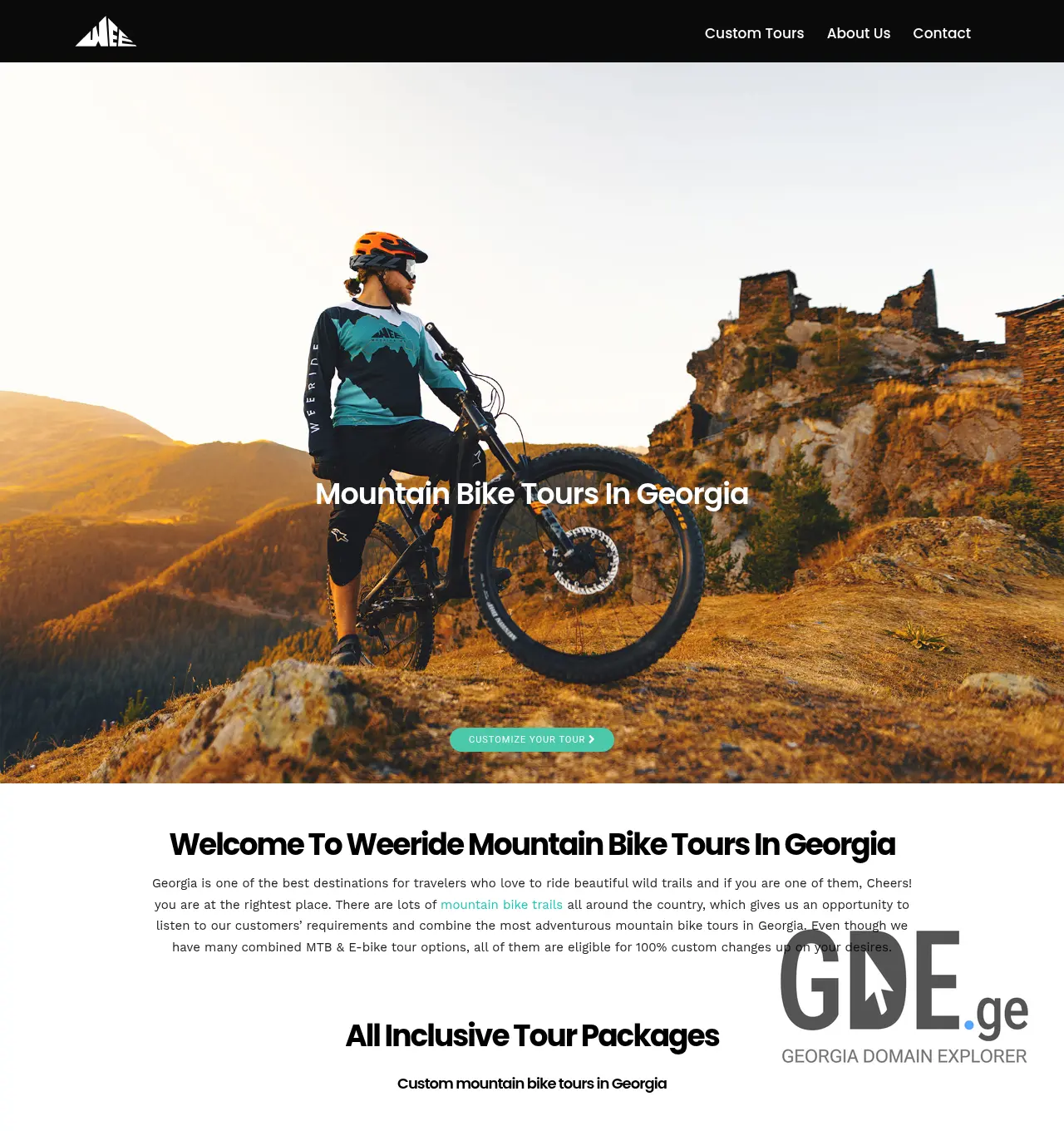 Screenshot of the site weeride.ge at 2026-05-14