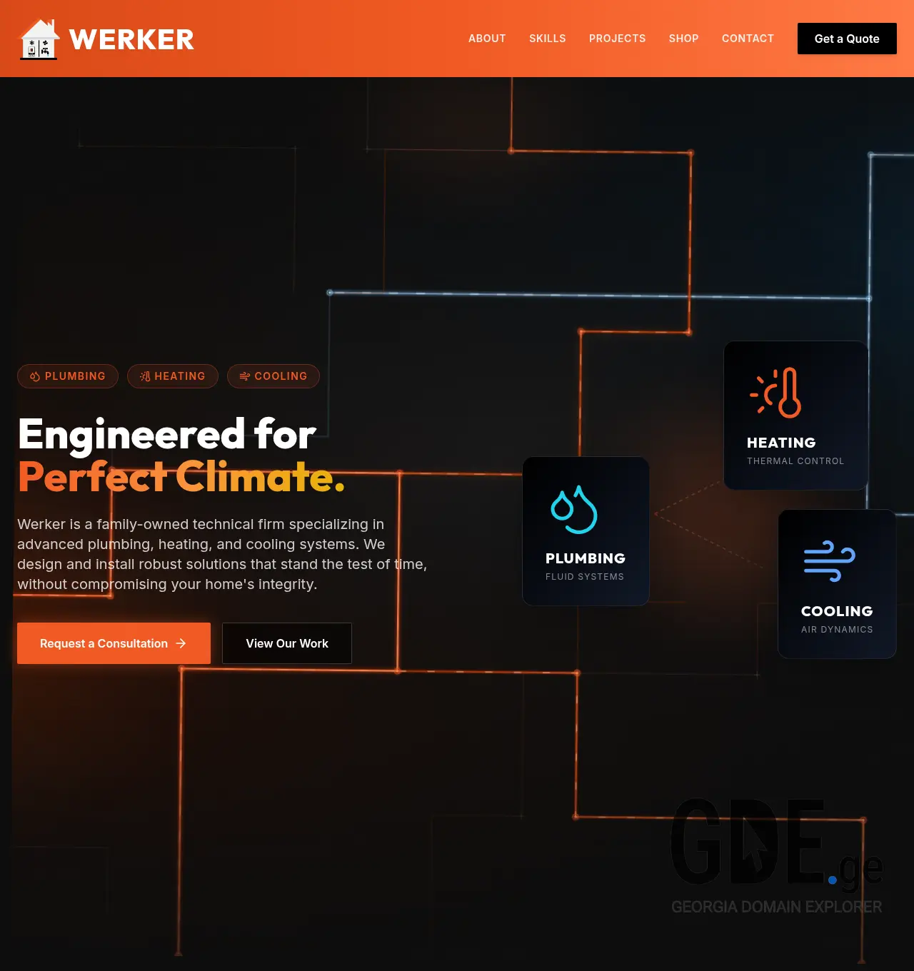 Screenshot of the site werker.ge at 2026-07-06