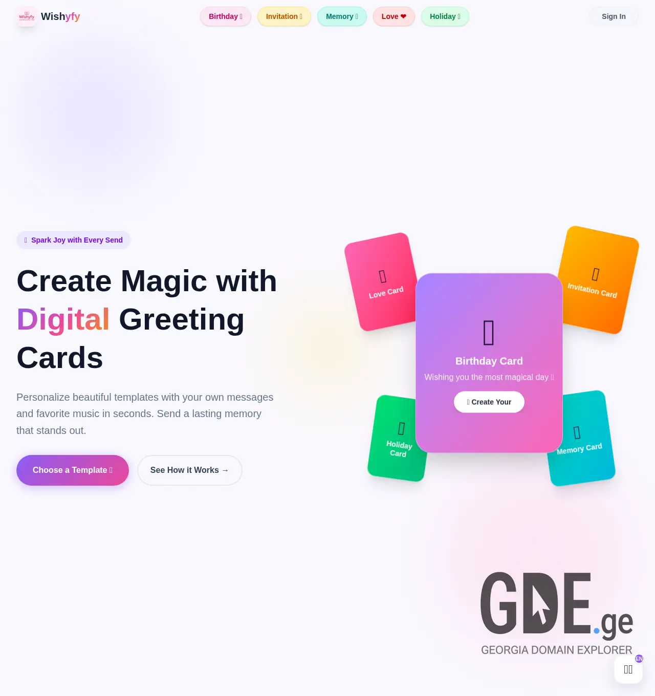 Screenshot of the site wishyfy.ge at 2026-06-12