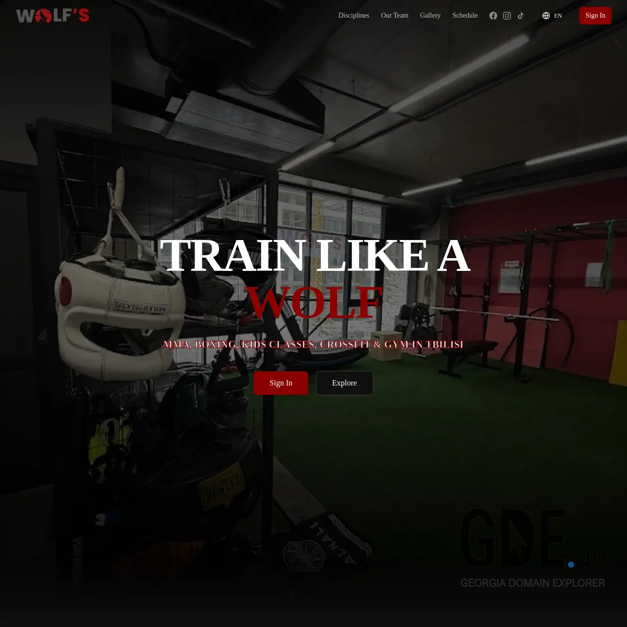 Screenshot of the site wolfs.ge at 2026-03-08