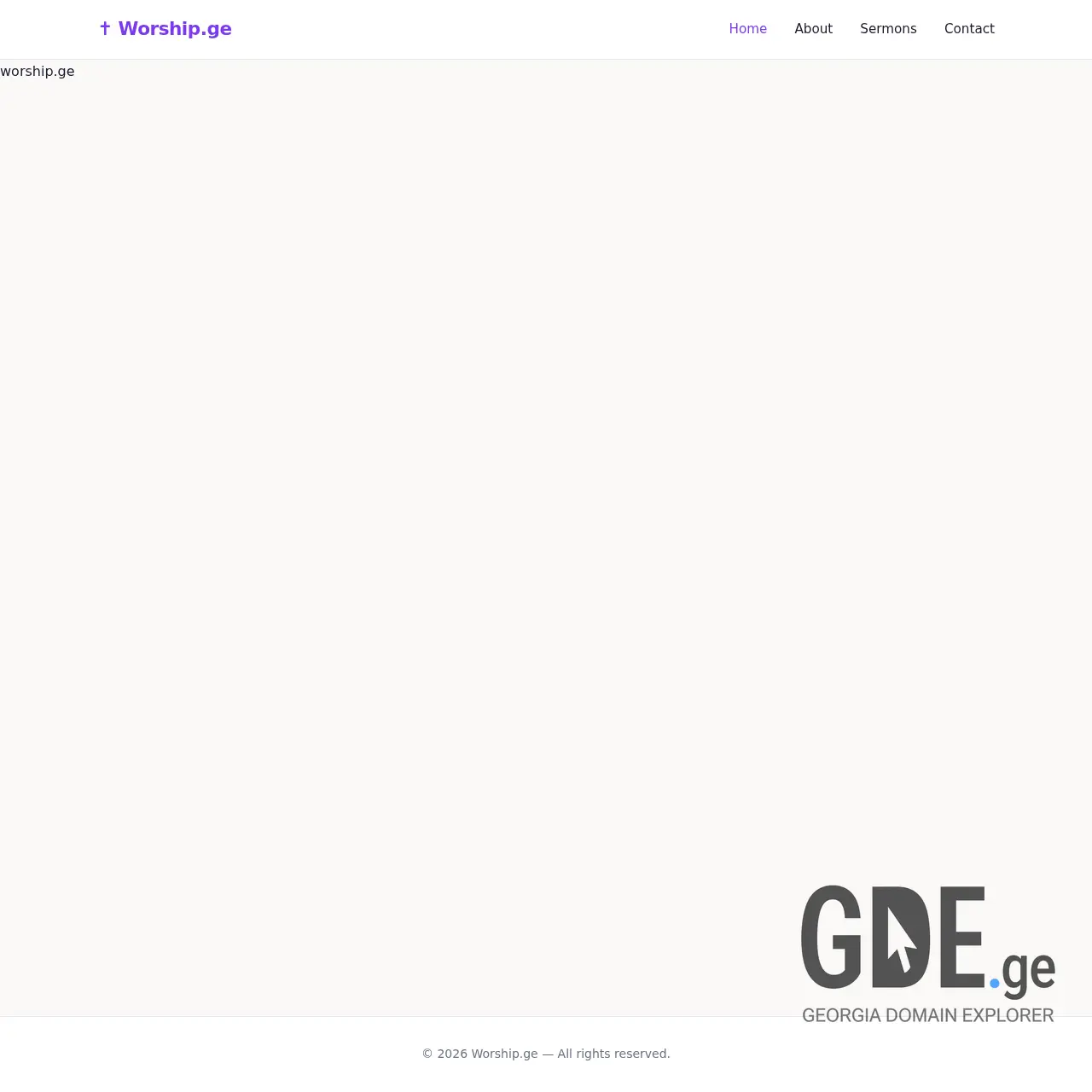 Screenshot of the site worship.ge at 2026-03-27