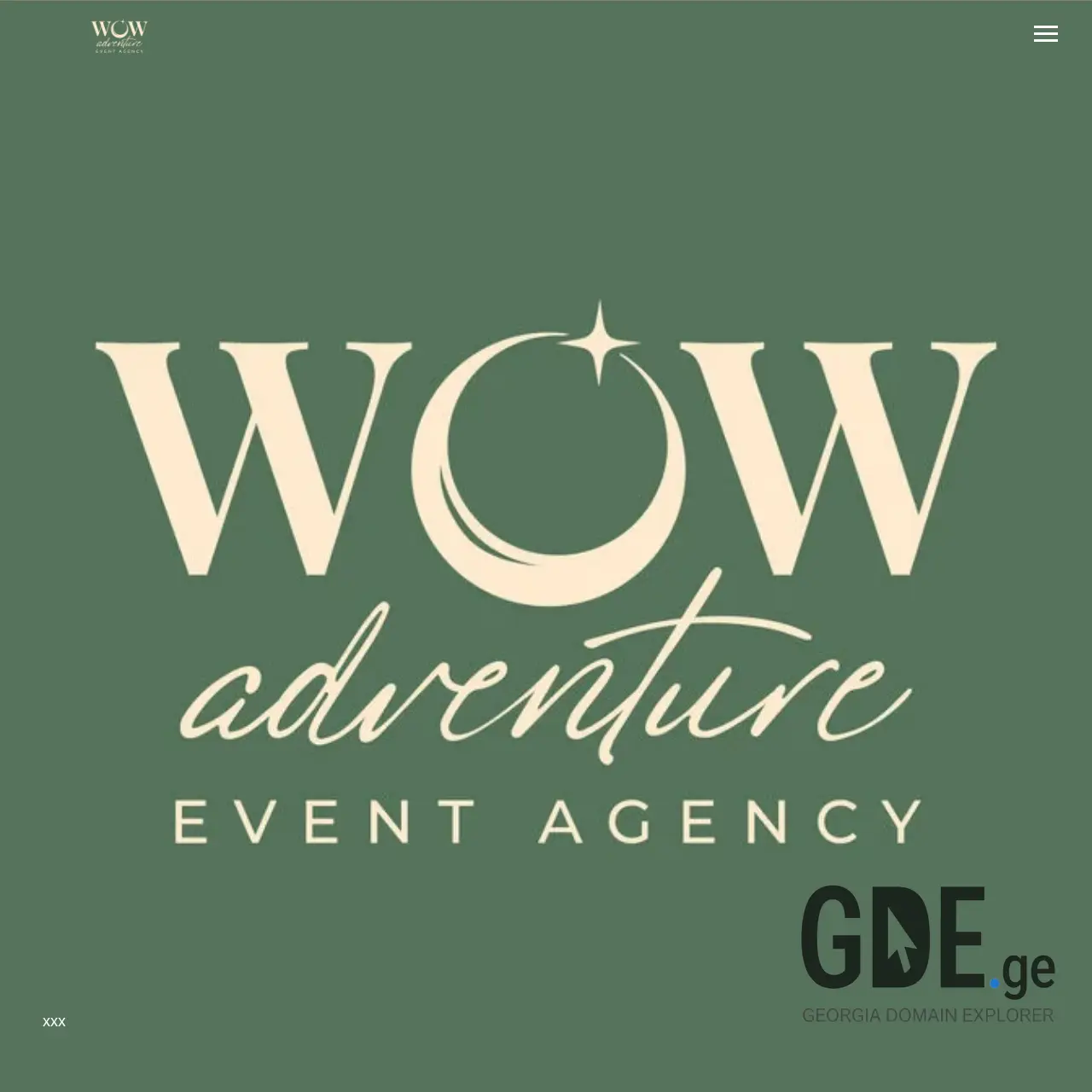 Screenshot of the site wowadventure.ge at 2026-04-04