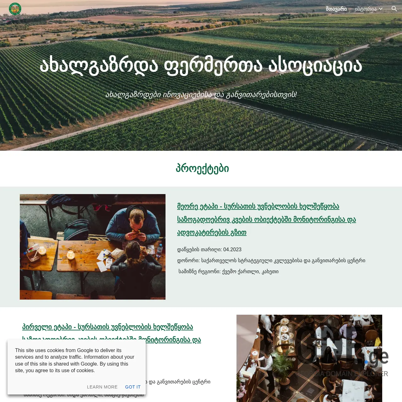 Screenshot of the site yfa.ge at 2026-03-01