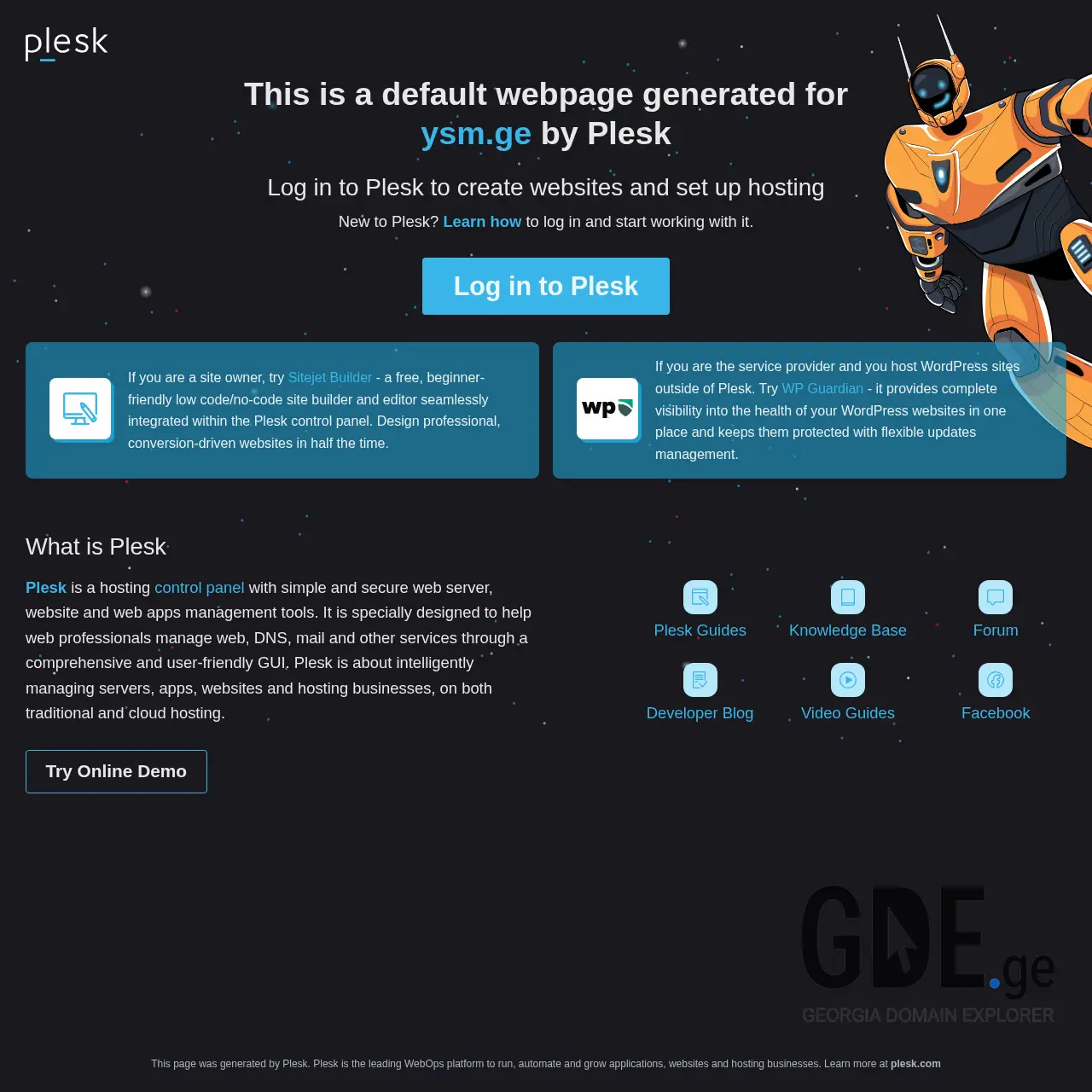 Screenshot of the site ysm.ge at 2026-03-07