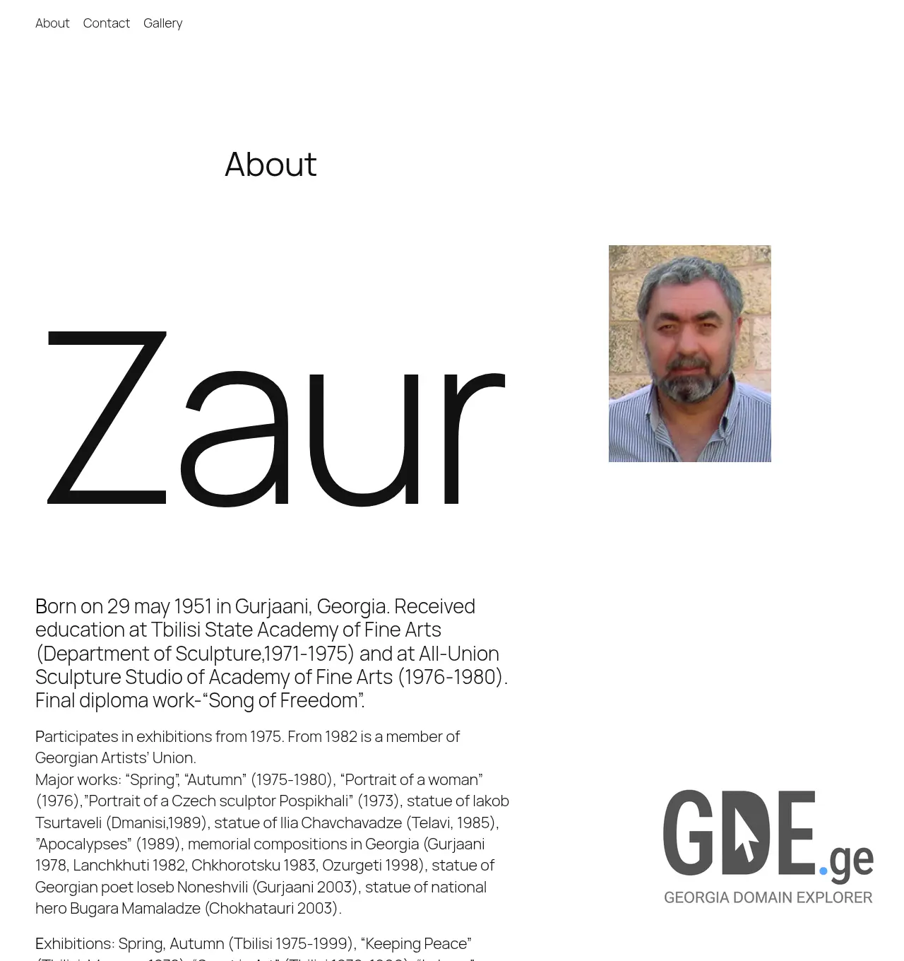 Screenshot of the site zaurjokhadze.ge at 2026-06-08