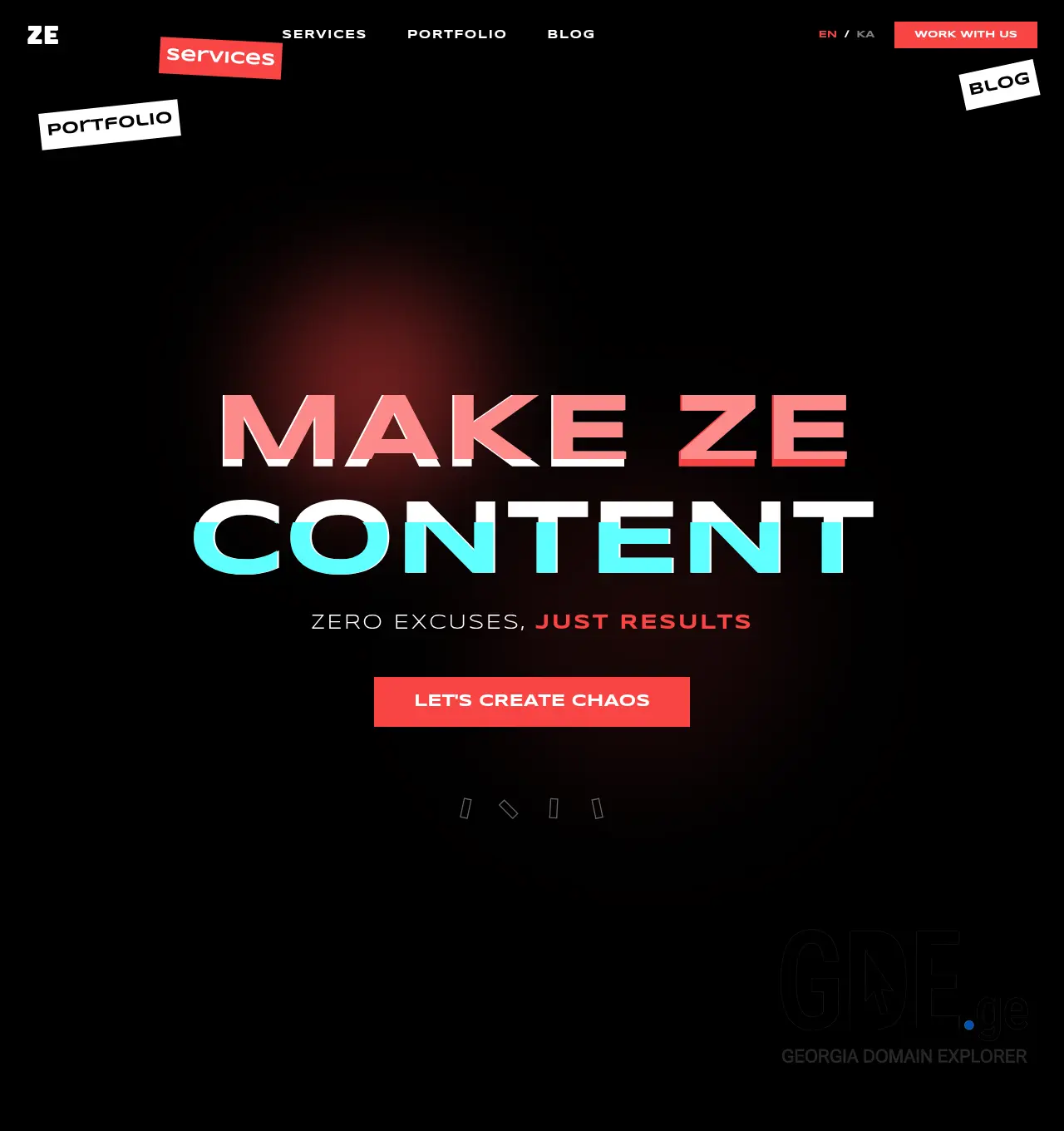Screenshot of the site zeagency.ge at 2026-06-07