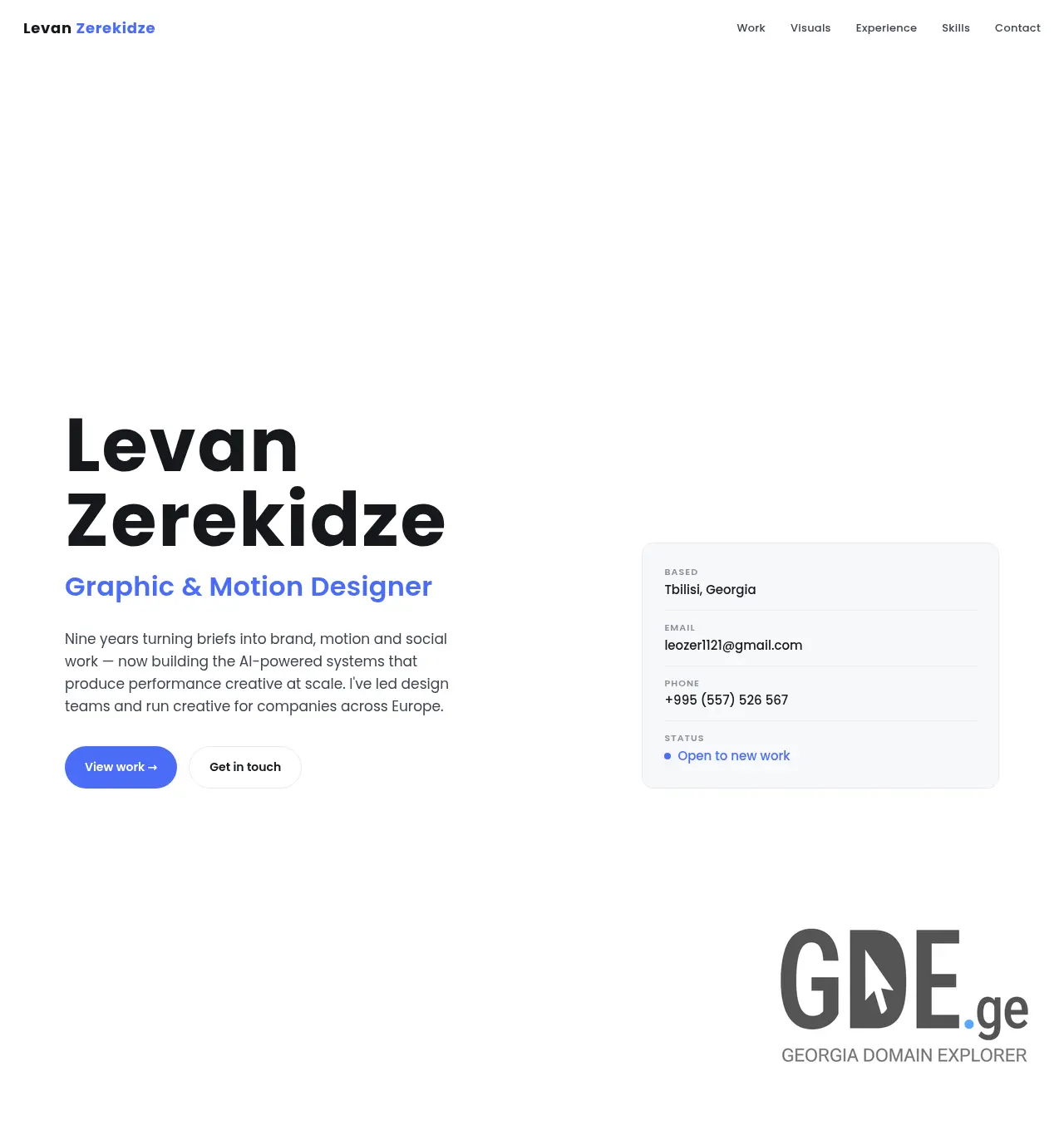 Screenshot of the site zer.ge at 2026-06-03