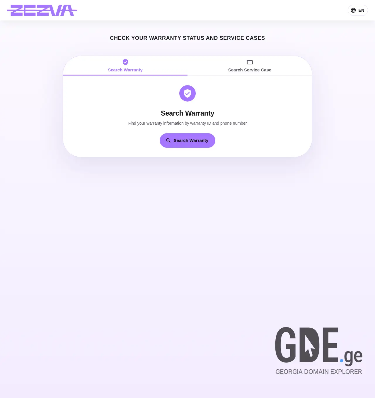 Screenshot of the site zezva.ge at 2026-04-15