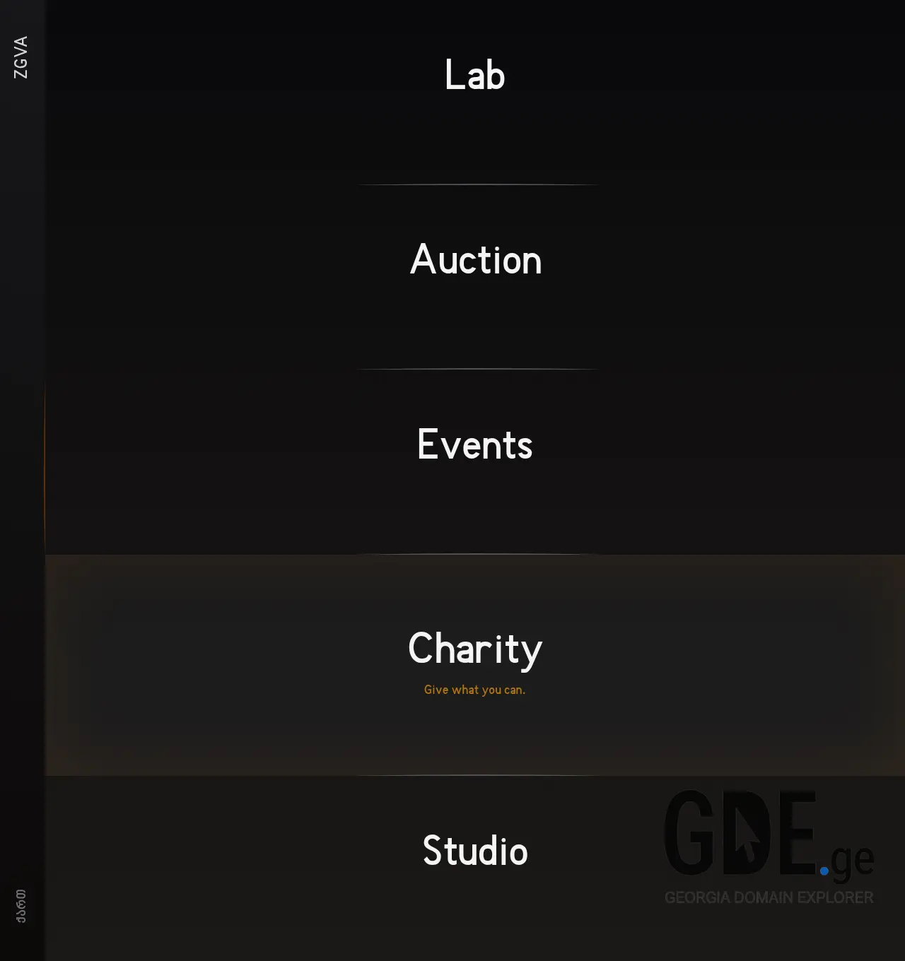 Screenshot of the site zgva.ge at 2026-05-11